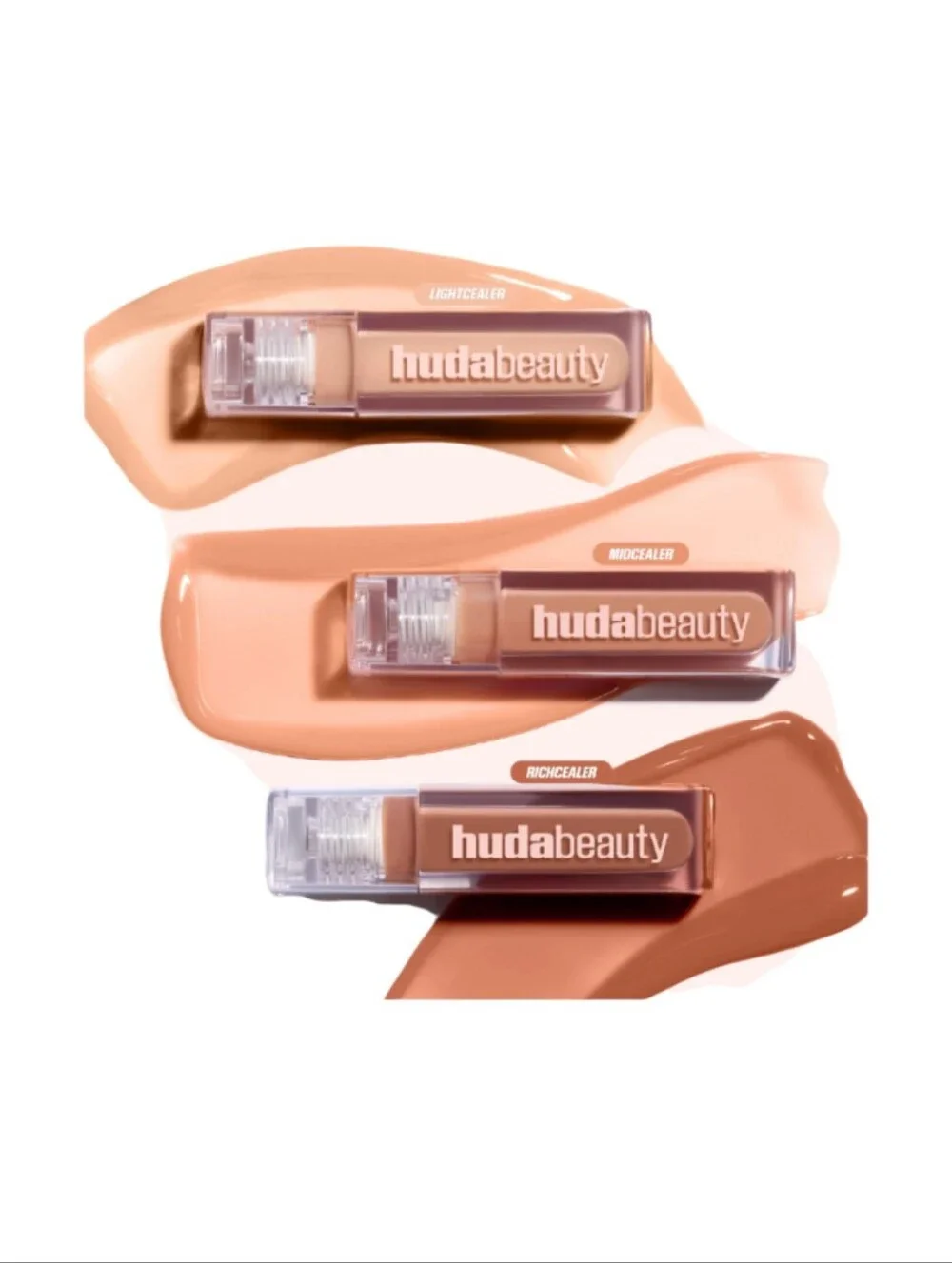HUDA BEAUTY Faux Filler Extra Shine Lip Gloss in Lightcealer | NWT